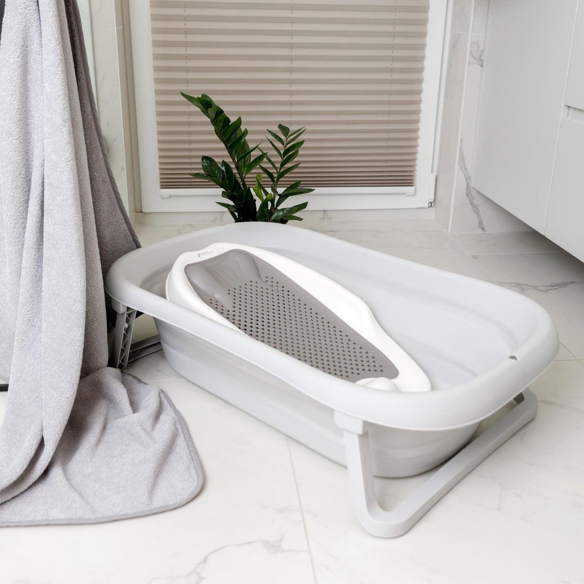 Tinynord Grey Foldable Bathtub Seat