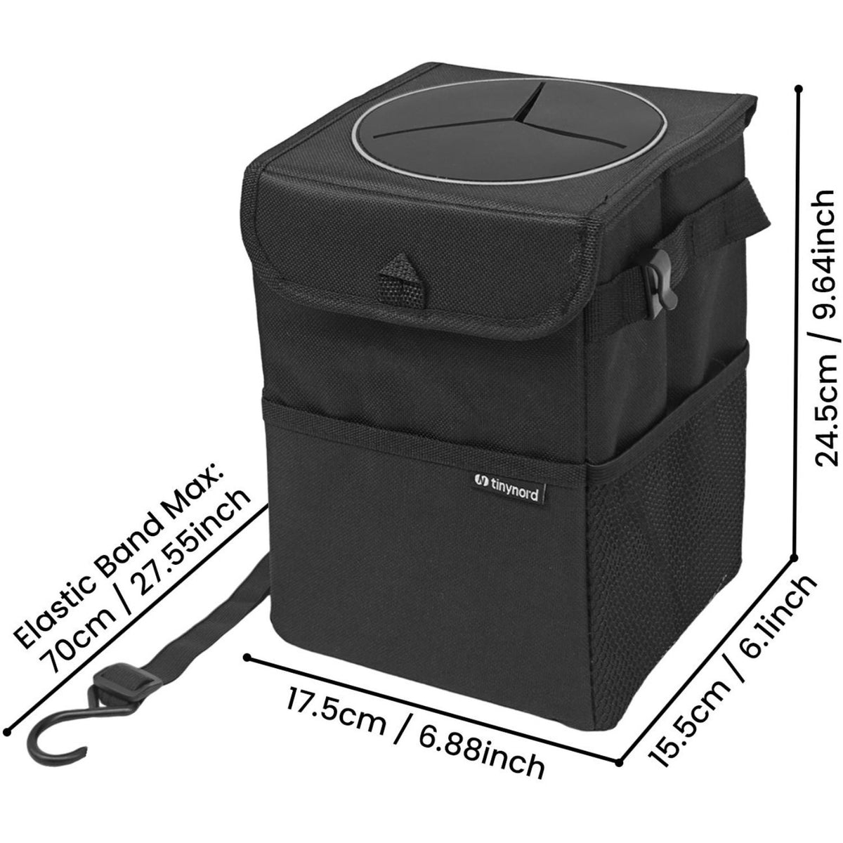 Tinynord Black Car Trash Box