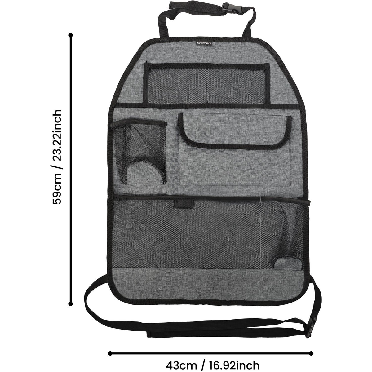 Tinynord Grey Car Back Seat Multipocket Organiser