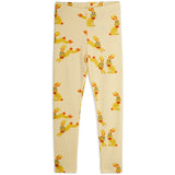 Mini Rodini Yellow Rabbits AOP Leggings