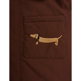 Mini Rodini Brown Padded Nylon Parka With Faux Fur Collar