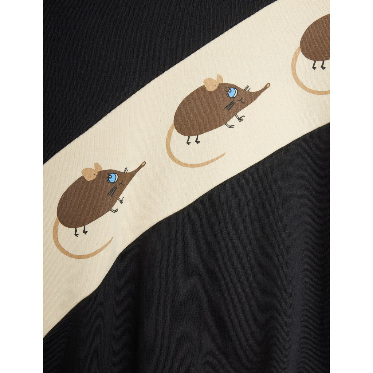 Mini Rodini Black Elephant Shrew Panel Sweatshirt