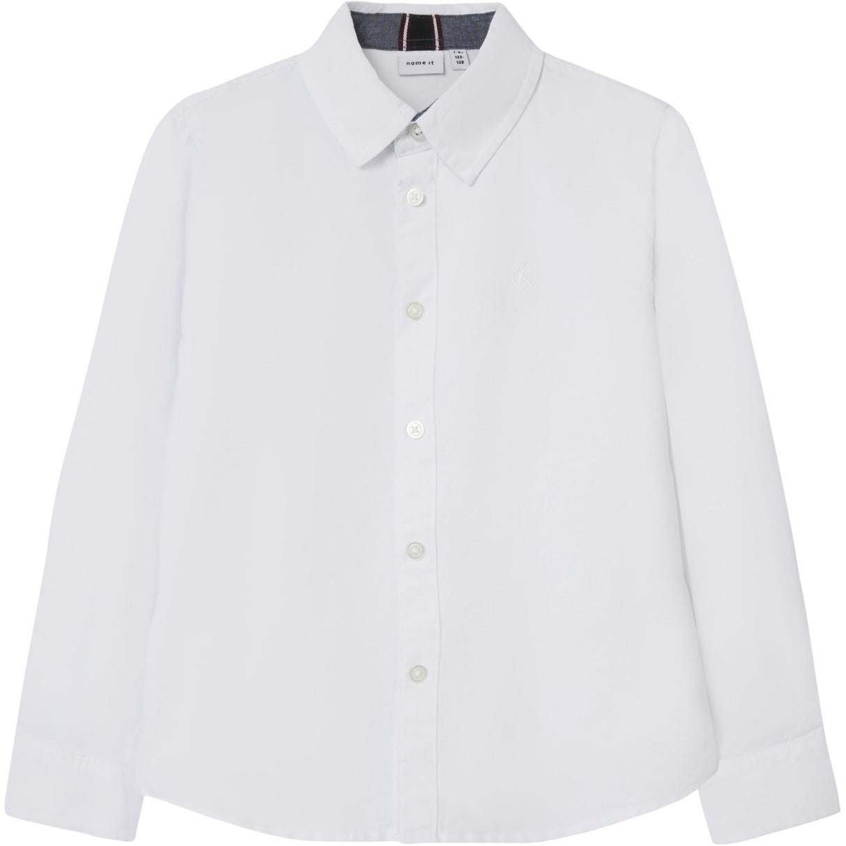 Name It Bright White Nkmnewsa Ls Shirt Noos