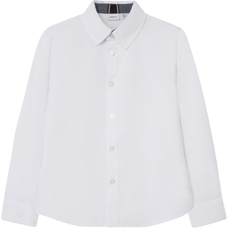 Name It Bright White Nkmnewsa Ls Shirt Noos