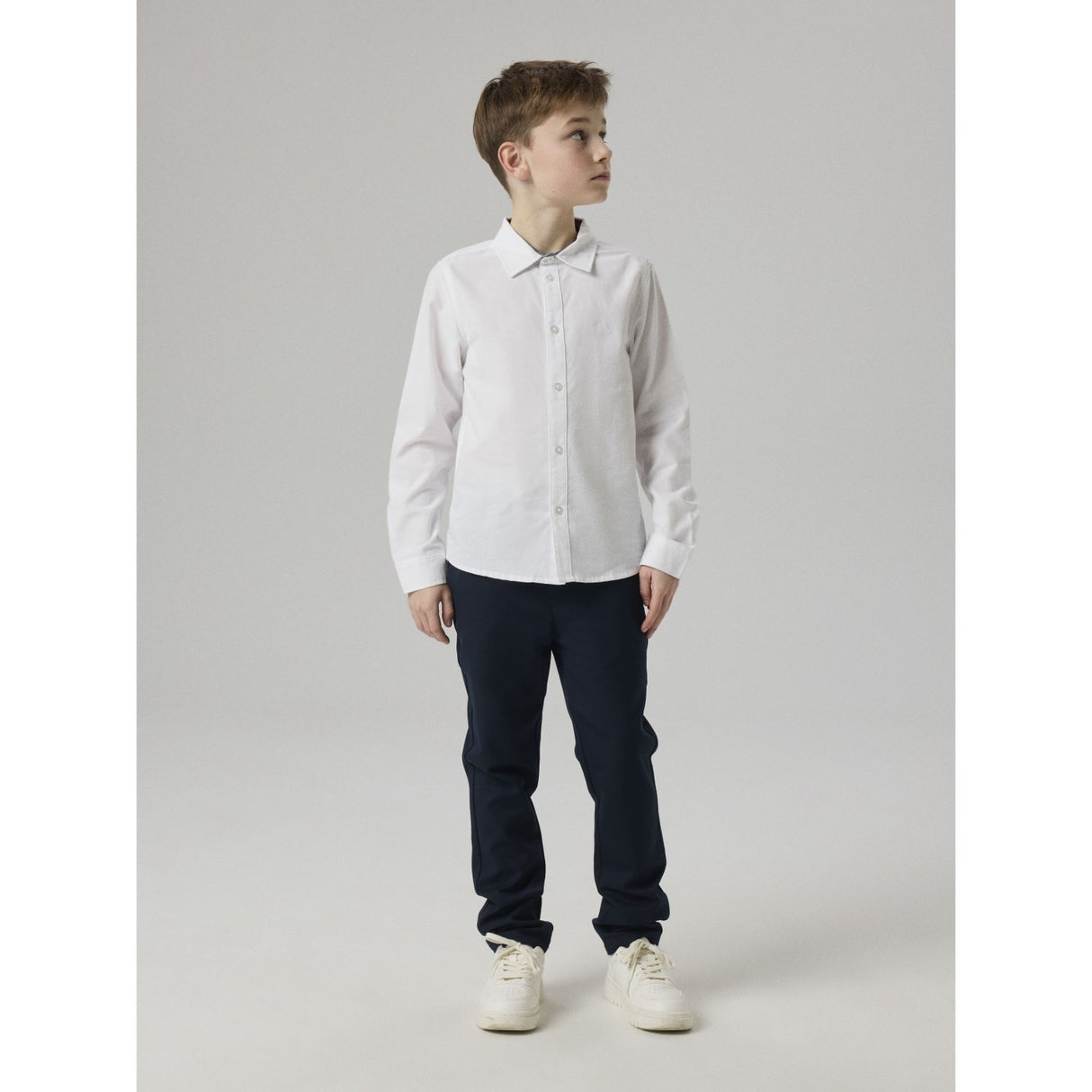Name It Bright White Nkmnewsa Ls Shirt Noos