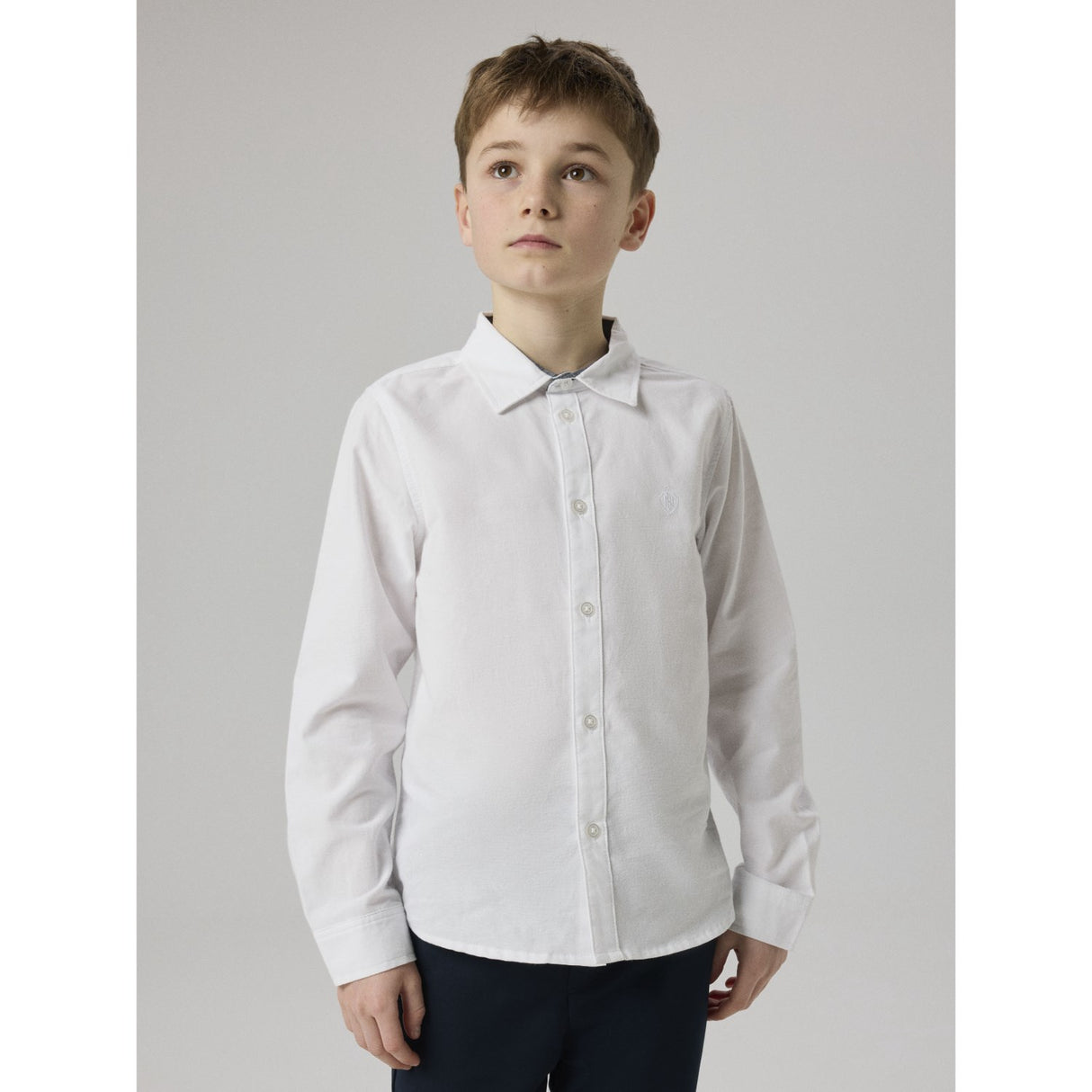 Name It Bright White Nkmnewsa Ls Shirt Noos