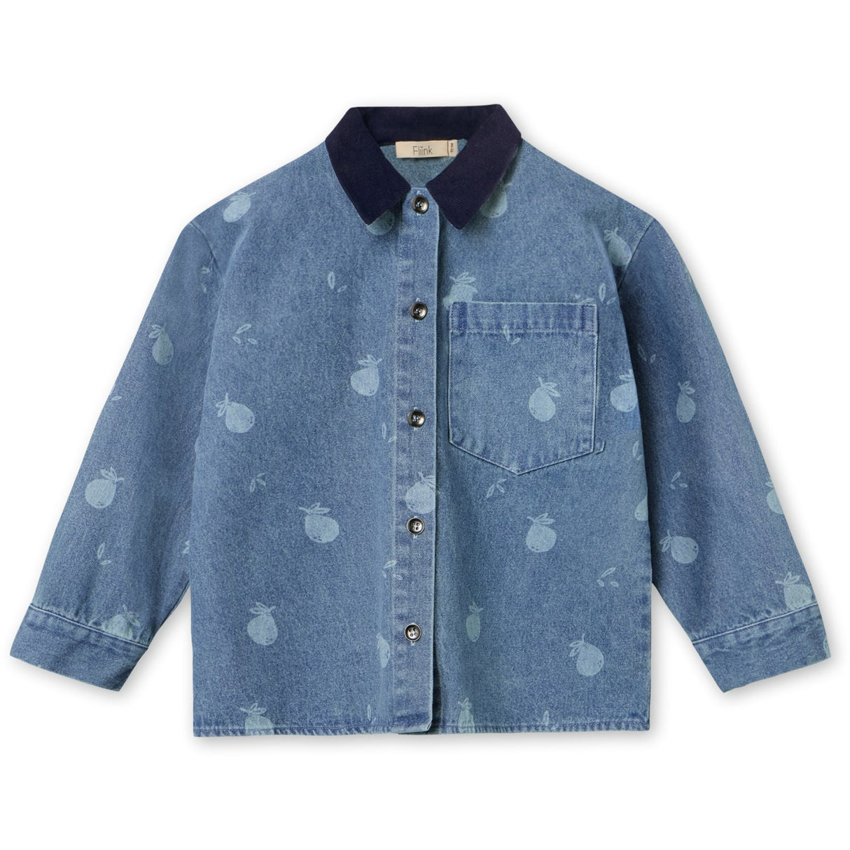 Fliink Medium Blue Aop Don Denim Shirt