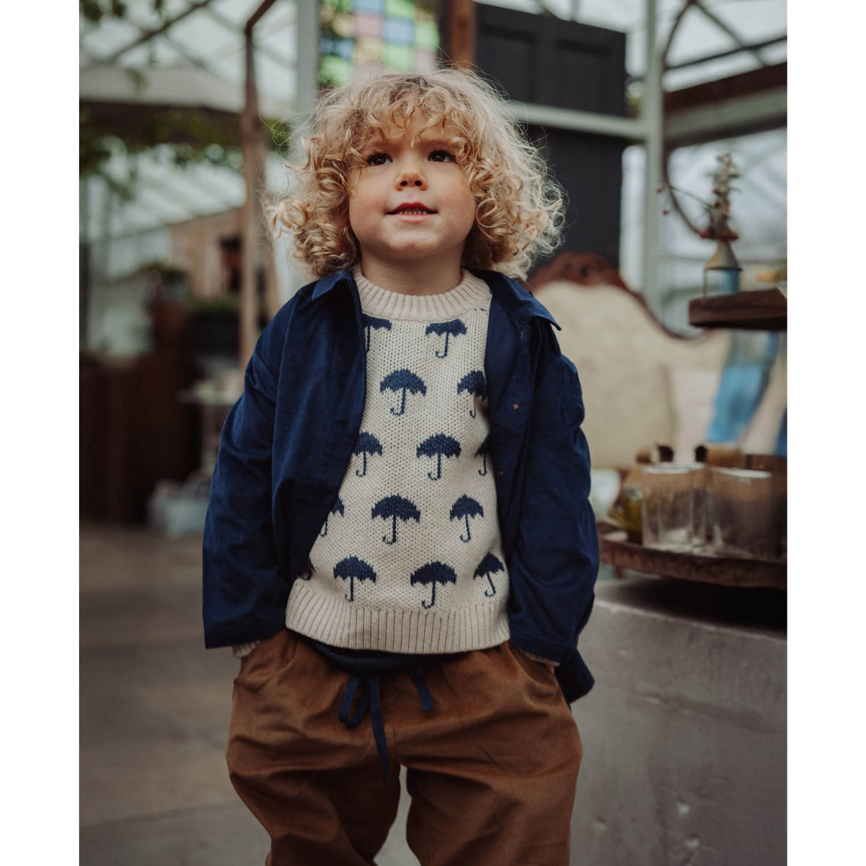 Fliink Dull Gold Dolly Contrast Pants
