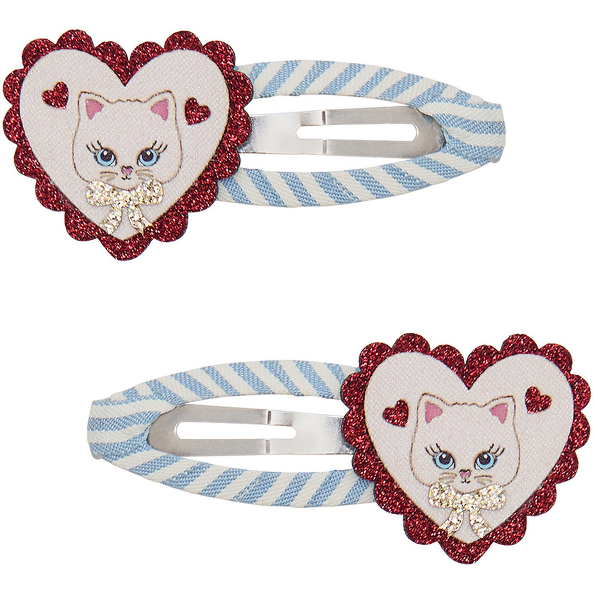 Mimi & Lula 2 Hair Clips - Large Scalloped Heart