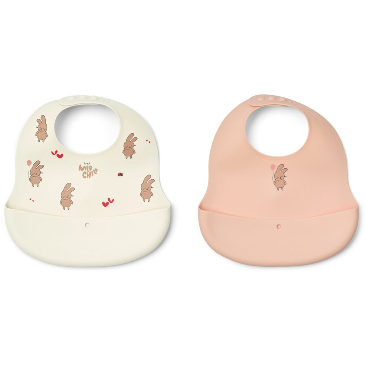 LIEWOOD Wild Child / Rosey Ember Printed Bib 2-pack