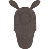 Huttelihut Brown Melange Balaclava Ears Cotton Fleece