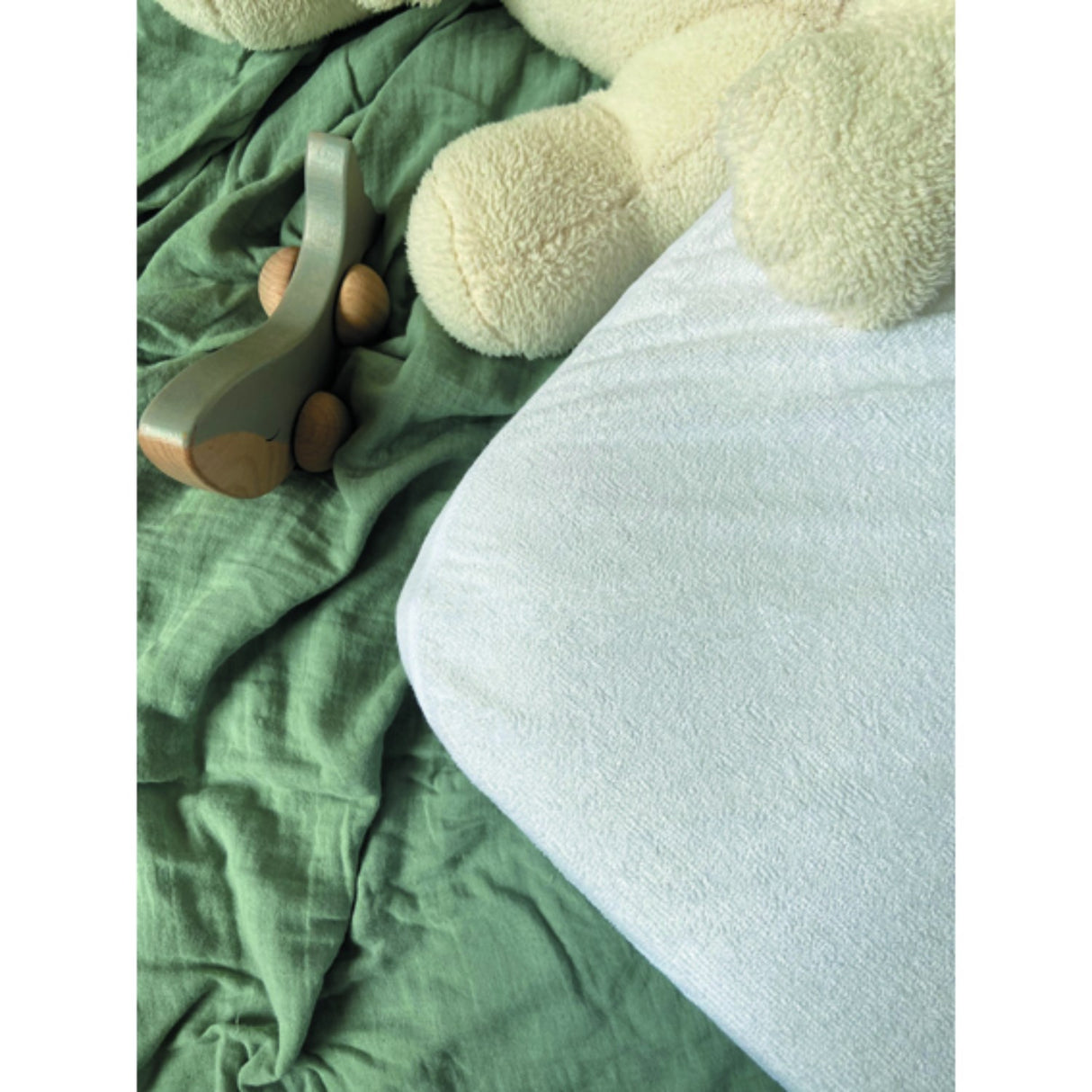 Candide White Bamboo Mattress Protector 60 × 120 Cm