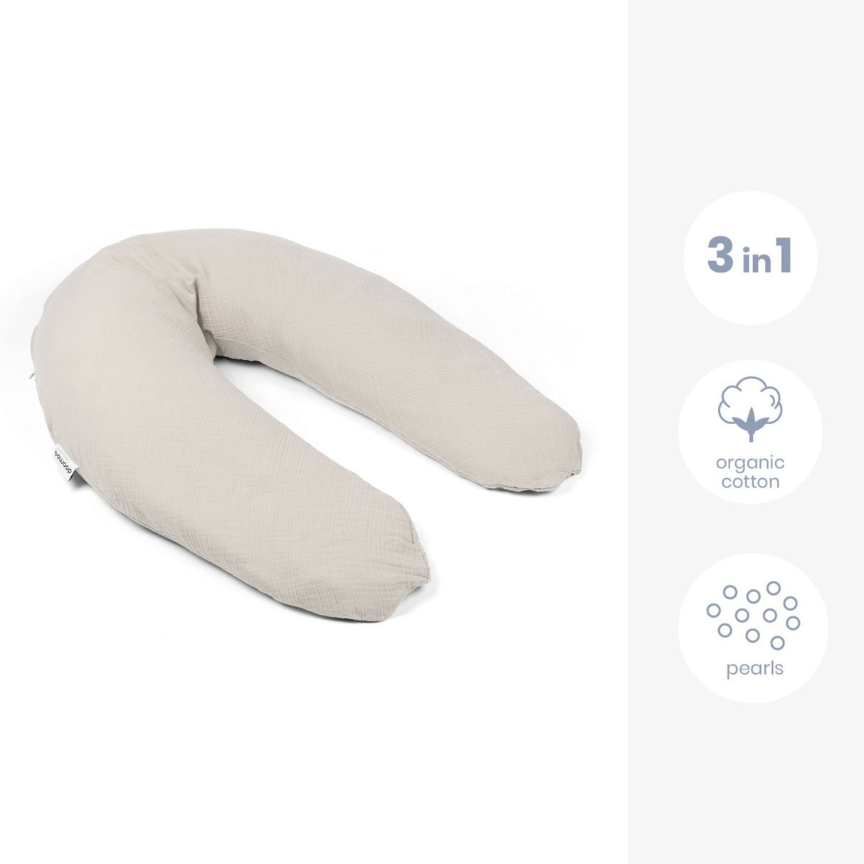 Doomoo Beige Basic Nursing & Pregnancy Pillow