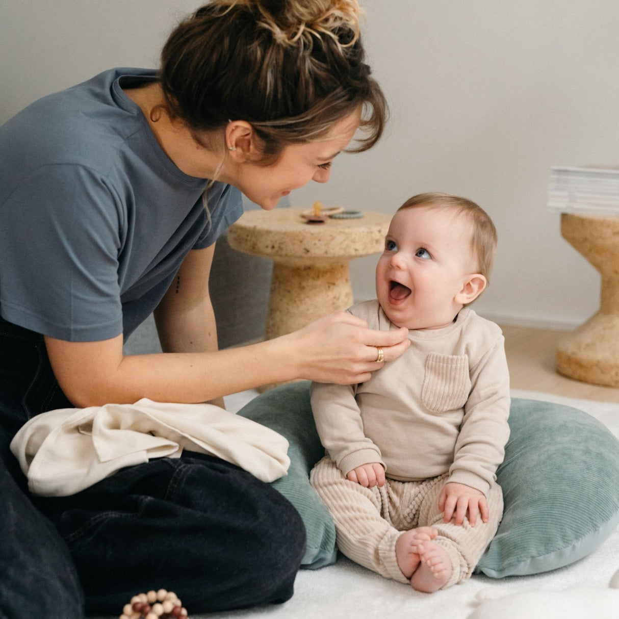 Doomoo Corduroy Khaki Nursing Pillow