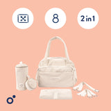Doomoo Corduroy Sand Diaper Bag With 8 Accessories
