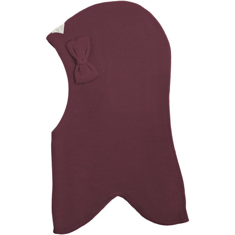 Racing Kids Burgundy Rund Balaclava With Bow