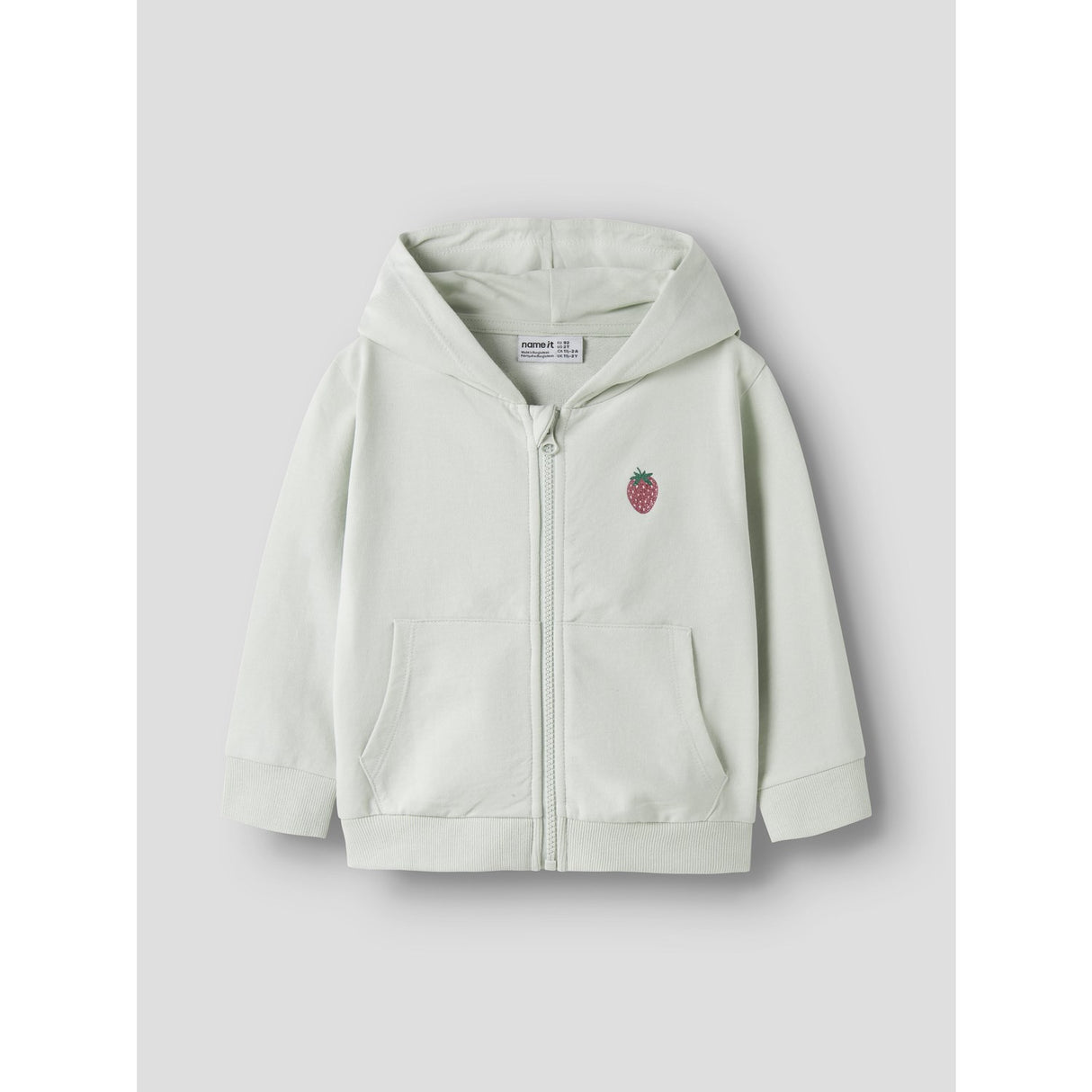 Name It Pale Aqua Glitter Strawberry Nmfvalonny Ls Nreg Swe Card Wh Unb