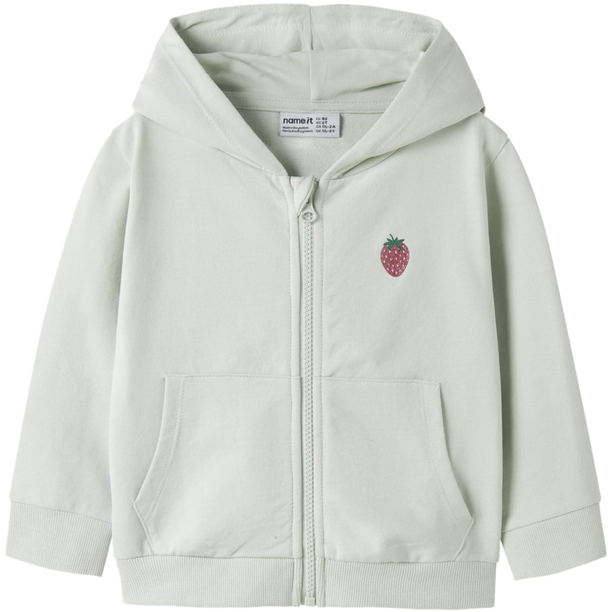 Name It Pale Aqua Glitter Strawberry Nmfvalonny Ls Nreg Swe Card Wh Unb