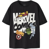 Name It Black Nkmalfi Marvel Ss Nreg Top Mar