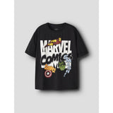 Name It Black Nkmalfi Marvel Ss Nreg Top Mar