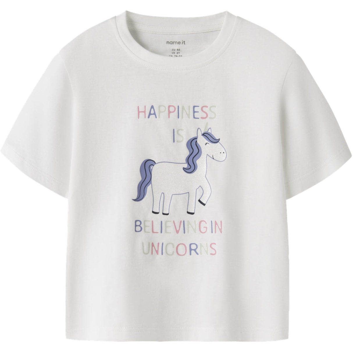 Name It Bright White Happiness Nmfvelda Ss Nreg Top