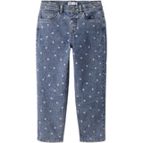 Name It Medium Blue Denim Dots Nmfpbella Mom Shaped Jeans 3555-Sz