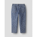 Name It Medium Blue Denim Dots Nmfpbella Mom Shaped Jeans 3555-Sz