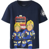 Name It Navy Blazer Nmmarson Fireman Ss Nreg Top Box Mat