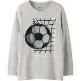 Name It Light Grey Melange Nkmdorak Ls Nreg Top