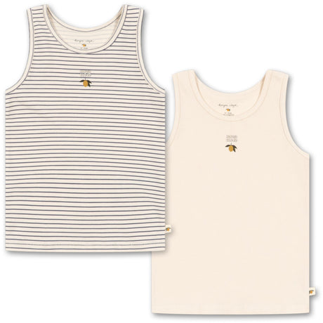 Konges Sløjd Blue Stripe Basic 2 Pack Tank Top Gots