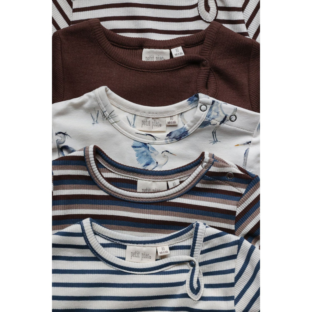 Petit Piao Huckleberry Striped Ppsky L_S Body