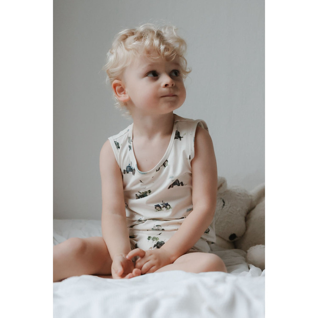 Petit Piao Eggnog Tractor Aop Ppstar Boxers 2-Pack