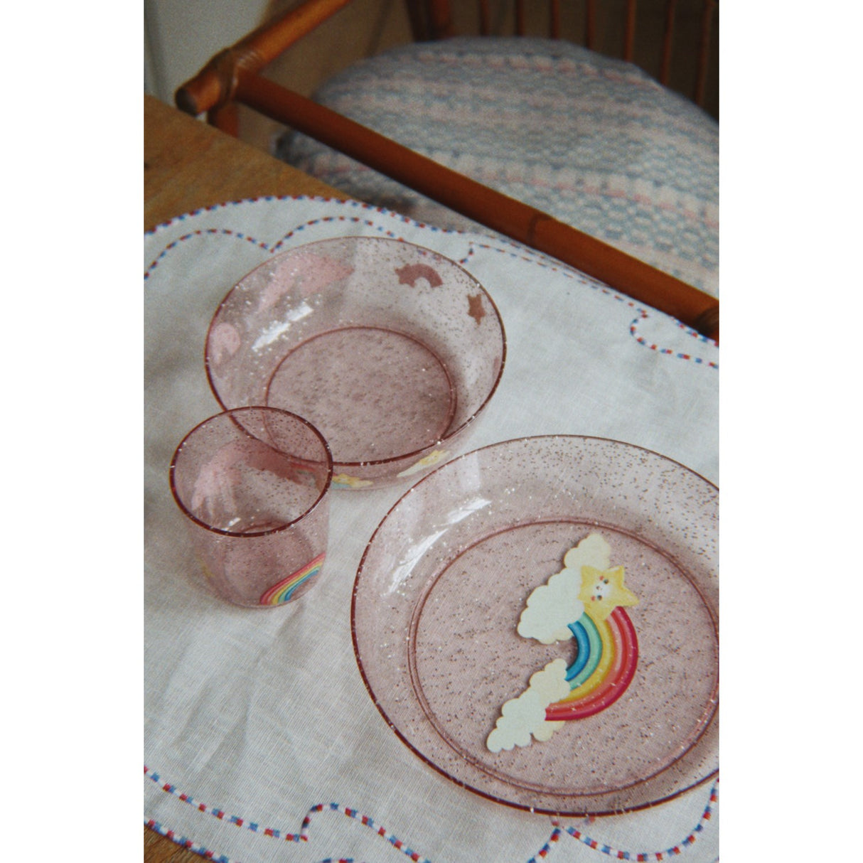 Konges Sløjd Rainbow Sparkly Dinner Set