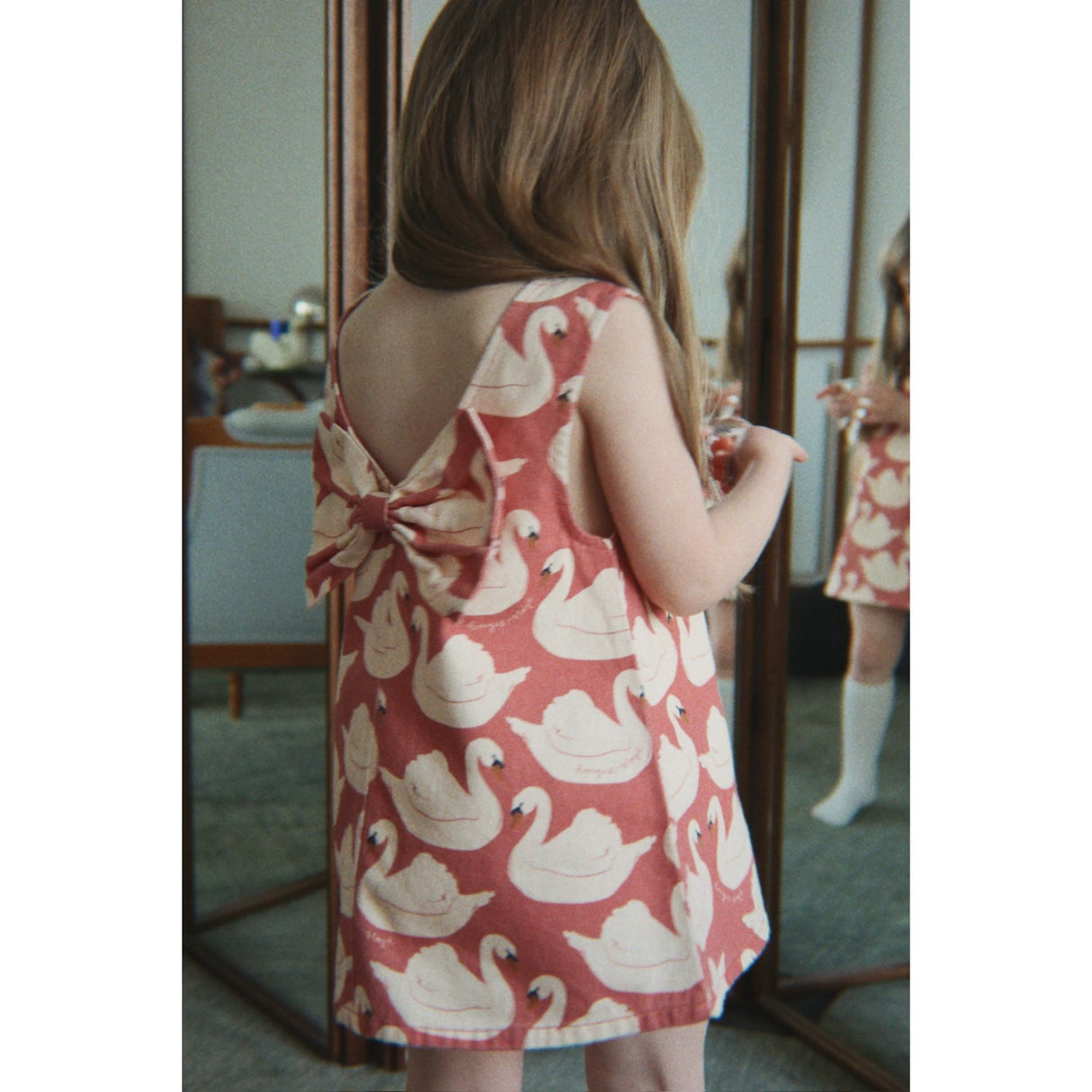 Konges Sløjd Swan Rose Magot Bow Dress Gots