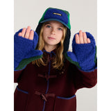 Bobo Choses Dark Green Color Block Sheepskin Mittens