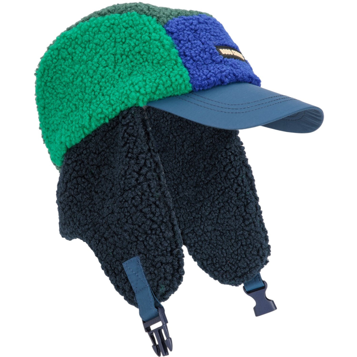 Bobo Choses Navy Blue Bobo Choses Color Block Sheepskin Chapka