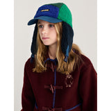 Bobo Choses Navy Blue Bobo Choses Color Block Sheepskin Chapka