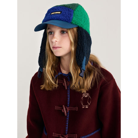 Bobo Choses Navy Blue Bobo Choses Color Block Sheepskin Chapka