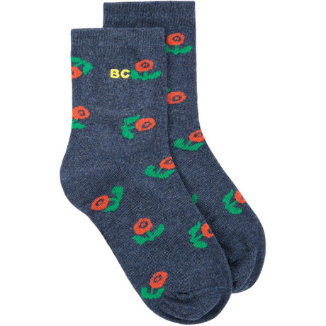 Bobo Choses Violet Stamp Bloom All Over Short Socks