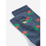Bobo Choses Violet Stamp Bloom All Over Short Socks