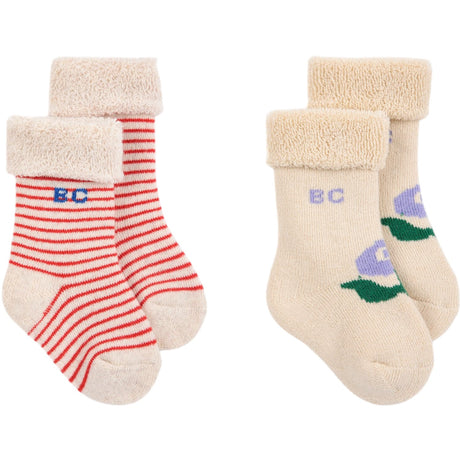 Bobo Choses Offwhite Bc Stamp Bloom Socks Pack
