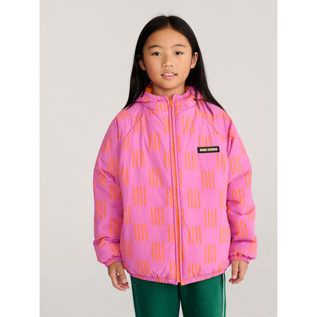 Bobo Choses Fuchsia Almost Moiré All Over Reversible Anorak