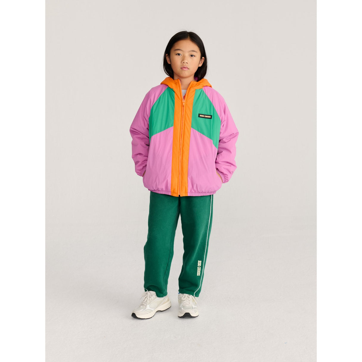 Bobo Choses Fuchsia Almost Moiré All Over Reversible Anorak