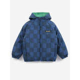 Bobo Choses Navy Blue Almost Moiré All Over Reversible Anorak