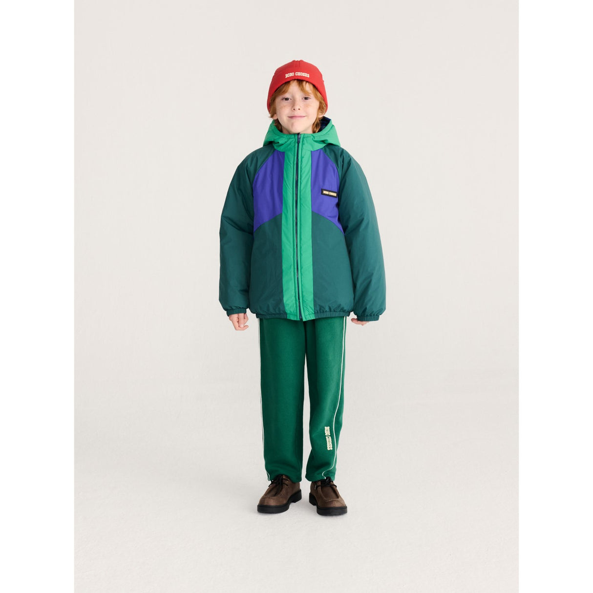 Bobo Choses Navy Blue Almost Moiré All Over Reversible Anorak