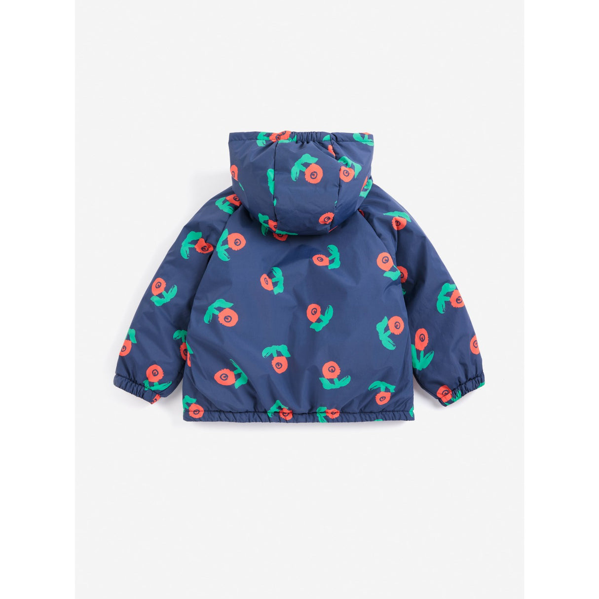 Bobo Choses Navy Blue Stamp Bloom All Over Reversible Anorak