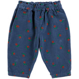 Bobo Choses Navy Blue Stamp Bloom All Over Corduroy Pants
