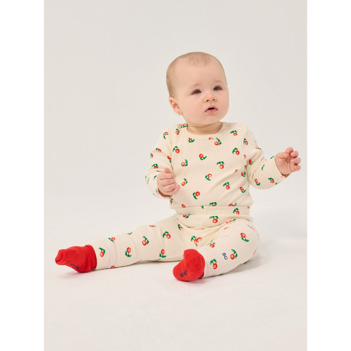 Bobo Choses Offwhite Stamp Bloom All Over Leggings