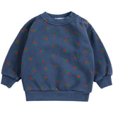 Bobo Choses Navy Blue Stamp Bloom All Over Sweatshirt