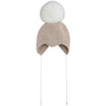 Huttelihut Off-White Bonnet Wool Knit Alpaca Pompom
